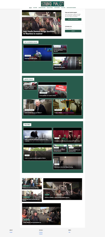 Website studiomalem.be ontwerp
